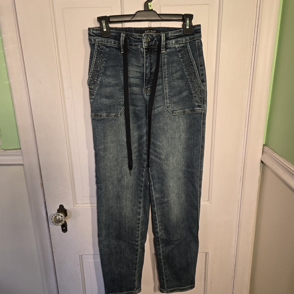 Judy Blue Women's Straight Leg Jeans - Dark Blue Size 25